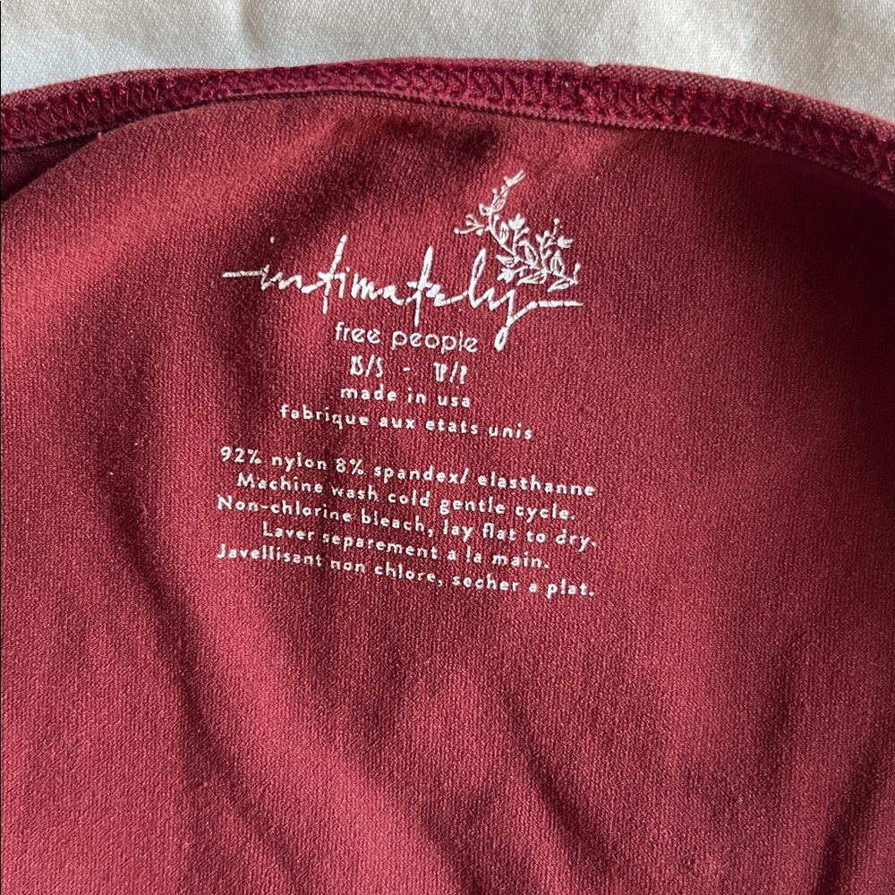 Intimately Free People Soft Cami Tops 2 Pair Grey Burgundy XS/S - Picture 7 of 7